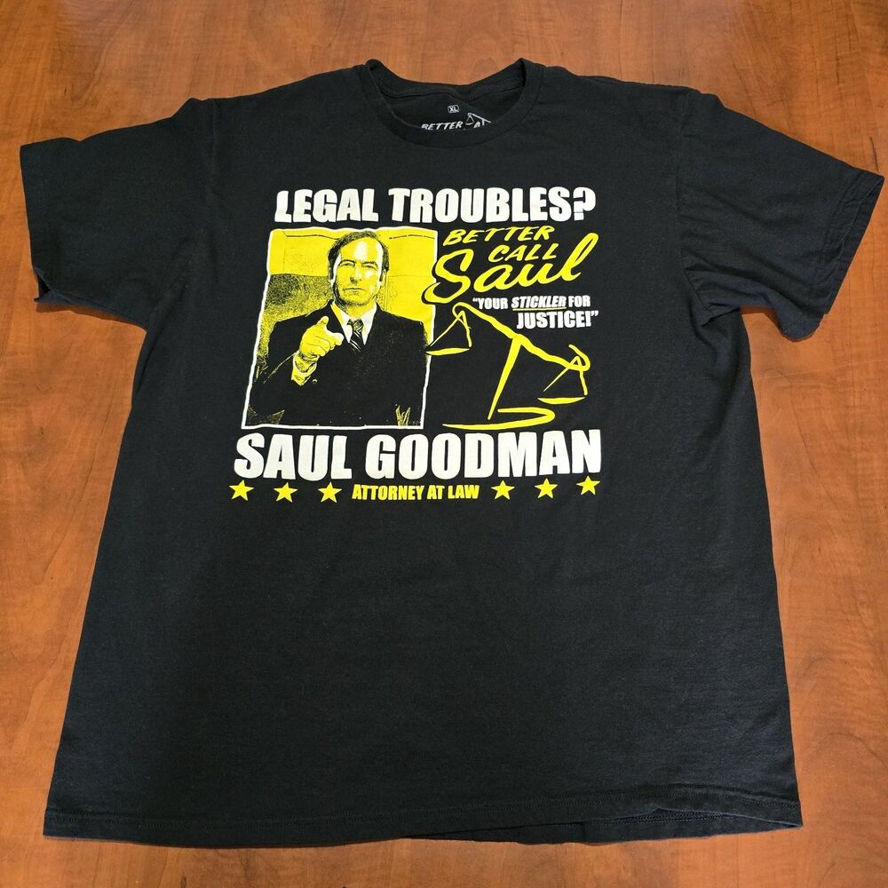 Hot Topic Better Call Saul Lawyer Up Advertisement Crew Neck Cotton Tee XL